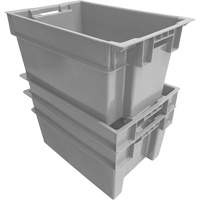 Contenant Stack & Nest, 16" la, 12" h x 24" p, Gris Consource