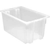 Contenant robuste Stack & Nest, 12" x 19,5" x 23,5", Transparent Consource