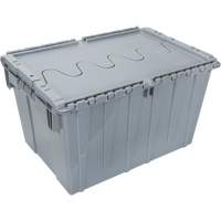 Flip Top Plastic Distribution Container, 21.65" x 15.5" x 12.5", Grey Consource