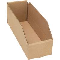 Boîtes profondes en carton ondul&eacute;, 3-3/4" la x 11-1/4" p x 4-1/2" h, Beige Consource