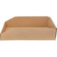 Boîtes profondes en carton ondul&eacute;, 9-3/4" la x 17-1/4" p x 4-1/2" h, Beige Consource