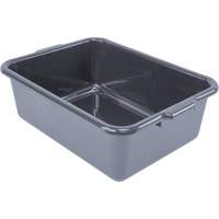 Bac d'entreposage tout usage &agrave; fond plat, 7" ha x 15" p x 21" lo, Plastique, Gris Consource