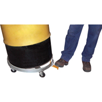 Chariots &agrave; inclinaison pour baril, Acier, Capacit&eacute;e 900 lb, Diam&egrave;tre 23-1/2", Roue en Caoutchouc rigide Consource