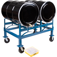 Drum Stacking Rack, 2 Drums, 1600 lbs. Capacity, 45-1/2" W x 30" D x 12-1/2" H Consource