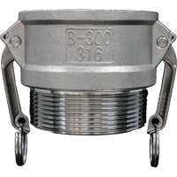 Cam & Groove Coupling, Stainless Steel, Type B, 3/4", Male NPT, 250 PSI Consource