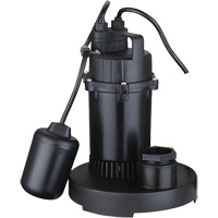 Thermoplastic Submersible Sump Pump, 2560 GPH, 115 V, 4.6 A, 1/3 HP Consource