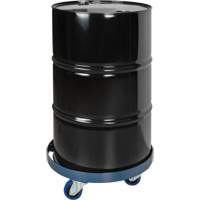 Drum Dolly, Steel, 1400 lbs. Capacity, 24" Diameter, Blue Elastic Casters Consource