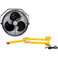Trousse de ventilateur pour poste de travail industriel avec bras double verrouillable, Industriel, 3 vitesses, Diam&egrave;tre de 12" Consource