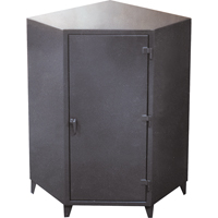Corner Cabinets, Steel, 4 Shelves, 72" H x 48" W x 24" D, Grey Consource
