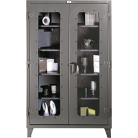 Clearview Cabinets, Steel, 4 Shelves, 72" H x 48" W x 24" D Consource