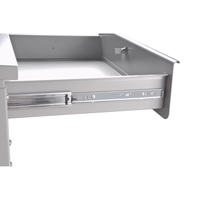 Cabinet Style Shop Desk, 34-1/2" W x 30" D x 53" H, Grey Consource