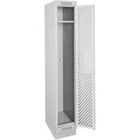 Casiers Clean Line, 12" x 18" x 76", Acier, Gris, Rivet (assembl&eacute;), Perfor&eacute; Consource