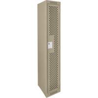 Casiers Clean Line, 12" x 12" x 72", Acier, Beige, Rivet (assembl&eacute;), Perfor&eacute; Consource