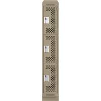 Casiers Clean Line, 3 niveaux, 12" x 18" x 82", Acier, Beige, Rivet (assembl&eacute;), Perfor&eacute; Consource
