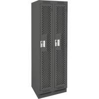 Casiers Clean Line, Bloc de 2, 24" x 18" x 76", Acier, Charbon, Rivet (assembl&eacute;), Perfor&eacute; Consource