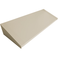 Dessus inclin&eacute; pour casiers robustes enti&egrave;rement soud&eacute; Concorde, Bloc de 4, 18" p x 48" la x 6" ha, Beige, Acier Consource