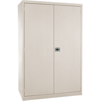 Armoires de rangement Hi-Boy profondes, Acier, 4 Tablettes, 72" h x 36" la x 24" P, Beige Consource