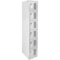 Petits casiers Clean Line, 6 niveaux, 18" x 72" x 12", Acier Consource
