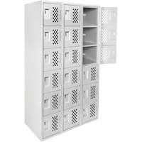 Clean Line Lockerettes, 6 -tier, Bank of 3, 18" x 72" x 12", Steel Consource