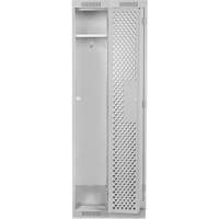 Clean Line Lockers, Bank of 2, 24" x 18" x 76", Steel, Grey, Rivet (Assembled), Perforated Consource