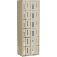 Casiers robustes Concorde, 6 niveaux, Bloc de 2, 24" x 18" x 72", Acier, Beige, Soud&eacute; (assembl&eacute;) Consource