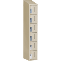 Casiers robustes Concorde, 6 niveaux, 12" x 18" x 78", Acier, Beige, Soud&eacute; (assembl&eacute;) Consource