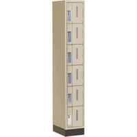Casiers robustes Concorde, 6 niveaux, 12" x 18" x 76", Acier, Beige, Soud&eacute; (assembl&eacute;) Consource