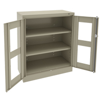 Armoire &agrave; hauteur de comptoir C-Thru, Acier, 2 Tablettes, 42" h x 36" la x 18" p Consource