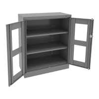 Armoire &agrave; hauteur de comptoir C-Thru, Acier, 2 Tablettes, 42" h x 36" la x 18" p Consource