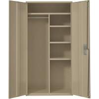Armoire de rangements combin&eacute;s, Acier, 6 Tablettes, 72" h x 36" la x 18" P, Beige Consource