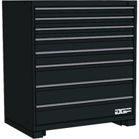 Modular Drawer Cabinet, 8 Drawers, 60" W x 28" D x 40" H, Black Consource
