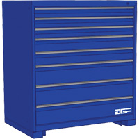 Modular Drawer Cabinet, 8 Drawers, 24" W x 24" D x 40" H, Blue Consource