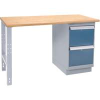 &eacute;tabli industriel, Porte a/combinaison de tiroirs, Cap 1000 lb, 60" la x 36" p, 34" h Consource