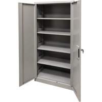 Armoire de rangement, Acier, 4 Tablettes, 78" h x 36" la x 24" P, Gris Consource