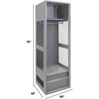 Casier pour &eacute;quipement, Acier, 24" la x 18" p x 72" h, Gris Consource