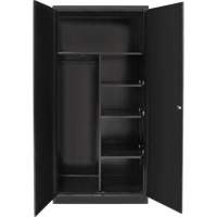 Armoire de rangement combin&eacute;e, 36" la x 18" p x 72" h, Noir Consource