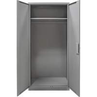 Armoire garde-robe, Acier, 36" la x 18" p x 72" h, Gris Consource