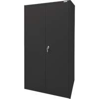 Armoire d'entreposage, Acier, 4 Tablettes, 78" h x 36" la x 24" P, Noir Consource
