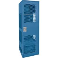 Gear Locker with Door, Steel, 24" W x 18" D x 72" H, Dark Blue Consource
