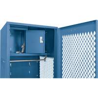 Gear Locker with Door, Steel, 24" W x 18" D x 72" H, Dark Blue Consource