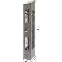 Vented Lockers, 12" x 18" x 88", Steel, Grey, Knocked Down, Perforated Consource