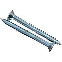Flat SOC Wood Screws, #10 x 2" L, Zinc Plated Consource