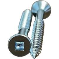Flat SOC Wood Screws, #10 x 2" L, Zinc Plated Consource
