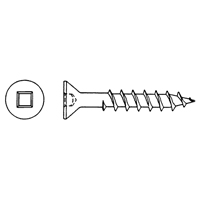 Flat Head Wood Screws , #6 x 3/8" L, Zinc Plated Consource