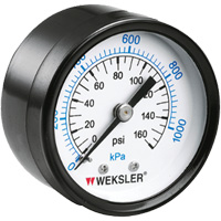 Dry Pressure Gauge, 1-1/2" , 0 - 160 psi, Back Mount, Analogue Consource