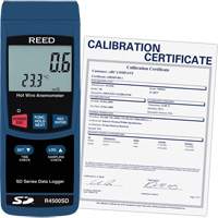 Data Logging Hot Wire Thermo-Anemometer with Calibration Certificate, Data Logging, 0.2 - 25 m/sec Air Velocity Range Consource