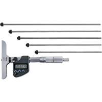 Digital Depth Micrometer with Interchangeable Rod, 0" - 12" (0 mm - 304.8 mm) Range, 0.00005" (0.001 mm) Resolution Consource