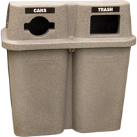 Recycling Containers Bullseye, Curbside, Plastic, 2 x 22 US gal. Consource