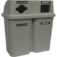 Recycling Containers Bullseye, Curbside, Plastic, 2 x 22 US gal. Consource