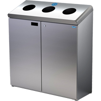 Station de recyclage au sol, Vrac, Acier inoxydable, 42 gal. Consource